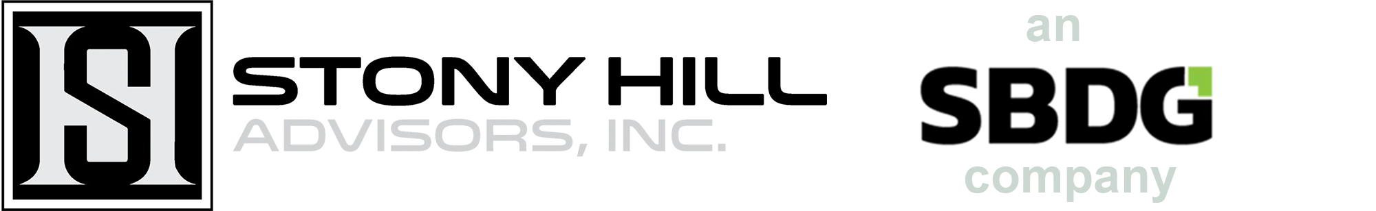 Stony Hill Advisors logo next to text that reads: Stony Hill Advisors, Inc an SBDG company