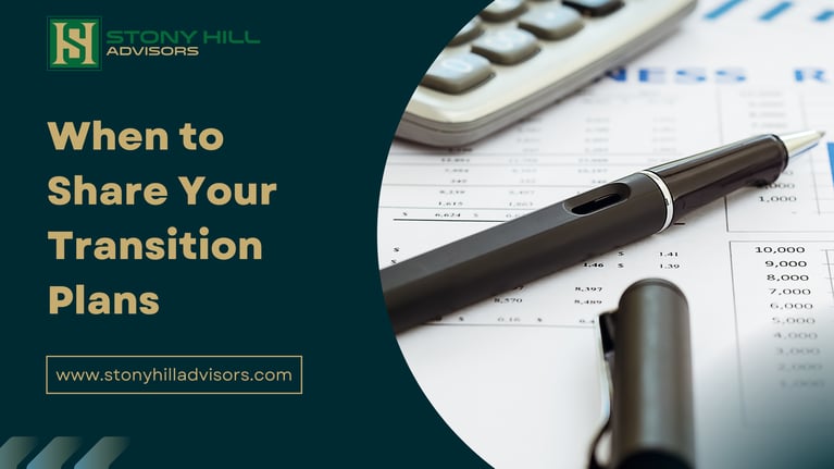 When to Share Your Transition Plans